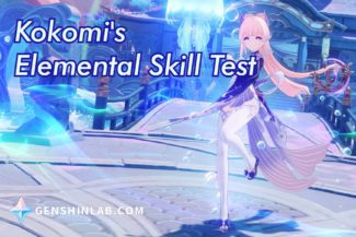 Genshin Impact Kokomi's Elemental Skill Test